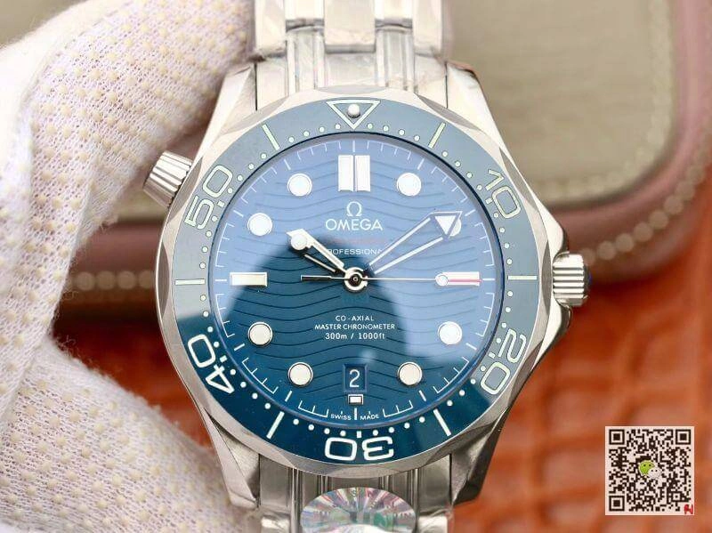 Omega Seamaster Diver 300m 210.30.42.20.03.001 VS Factory 1:1 Best Edition Replica Watch Mechanical Watches Swiss ETA9015 Blue wave dial